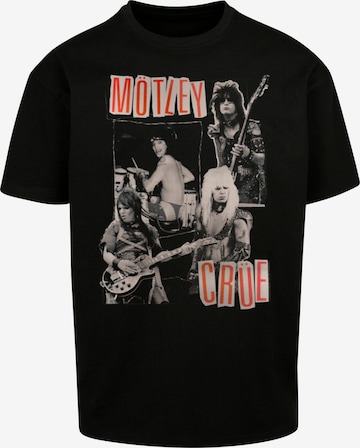 Merchcode T-Shirt 'Motley Crue - Vintage Punk Collage' in Schwarz: predná strana