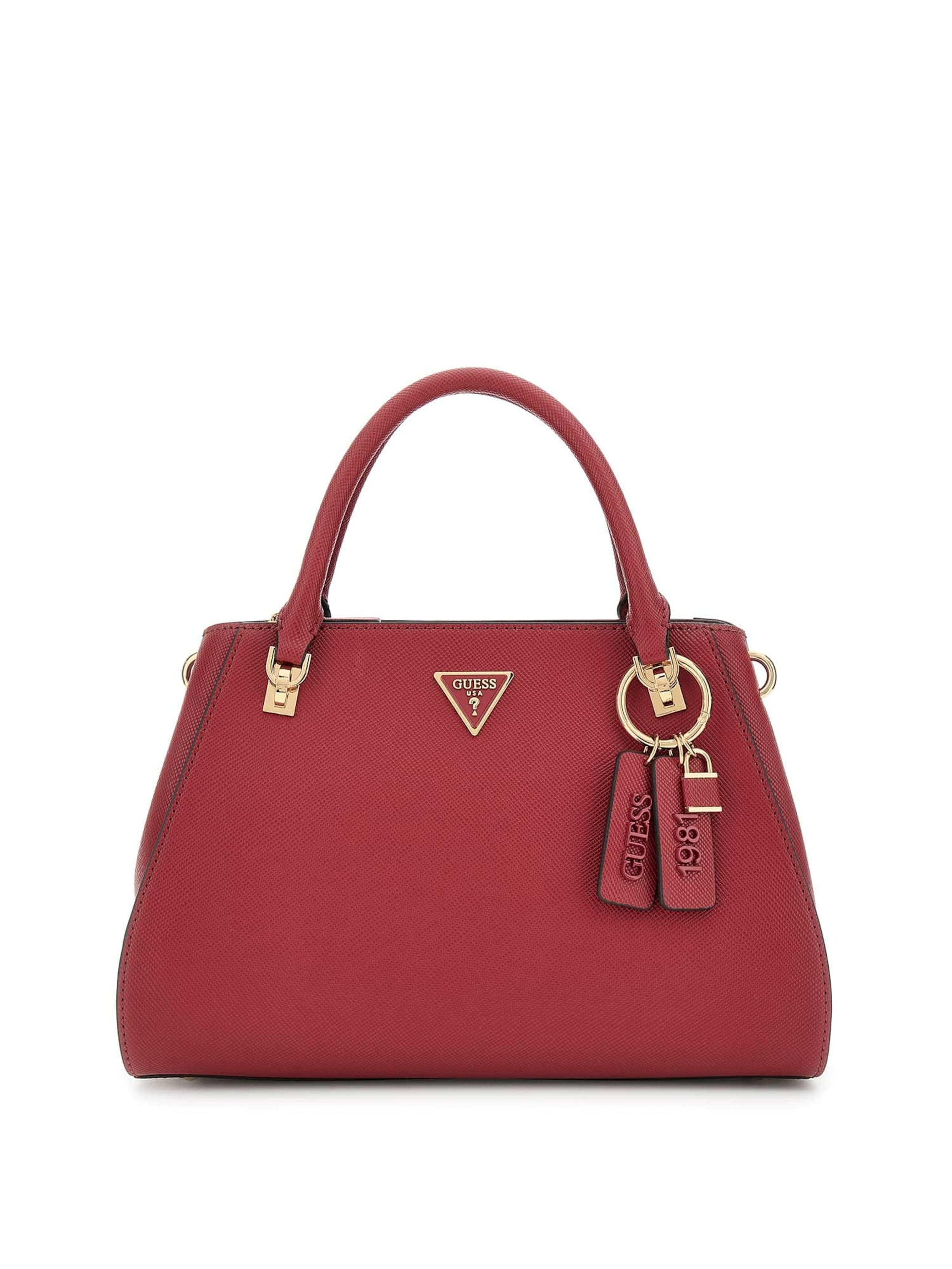 GUESS Τσάντα χειρός 'NOELLE II LUXURY SATCHEL' σε κόκκινο: μπροστά