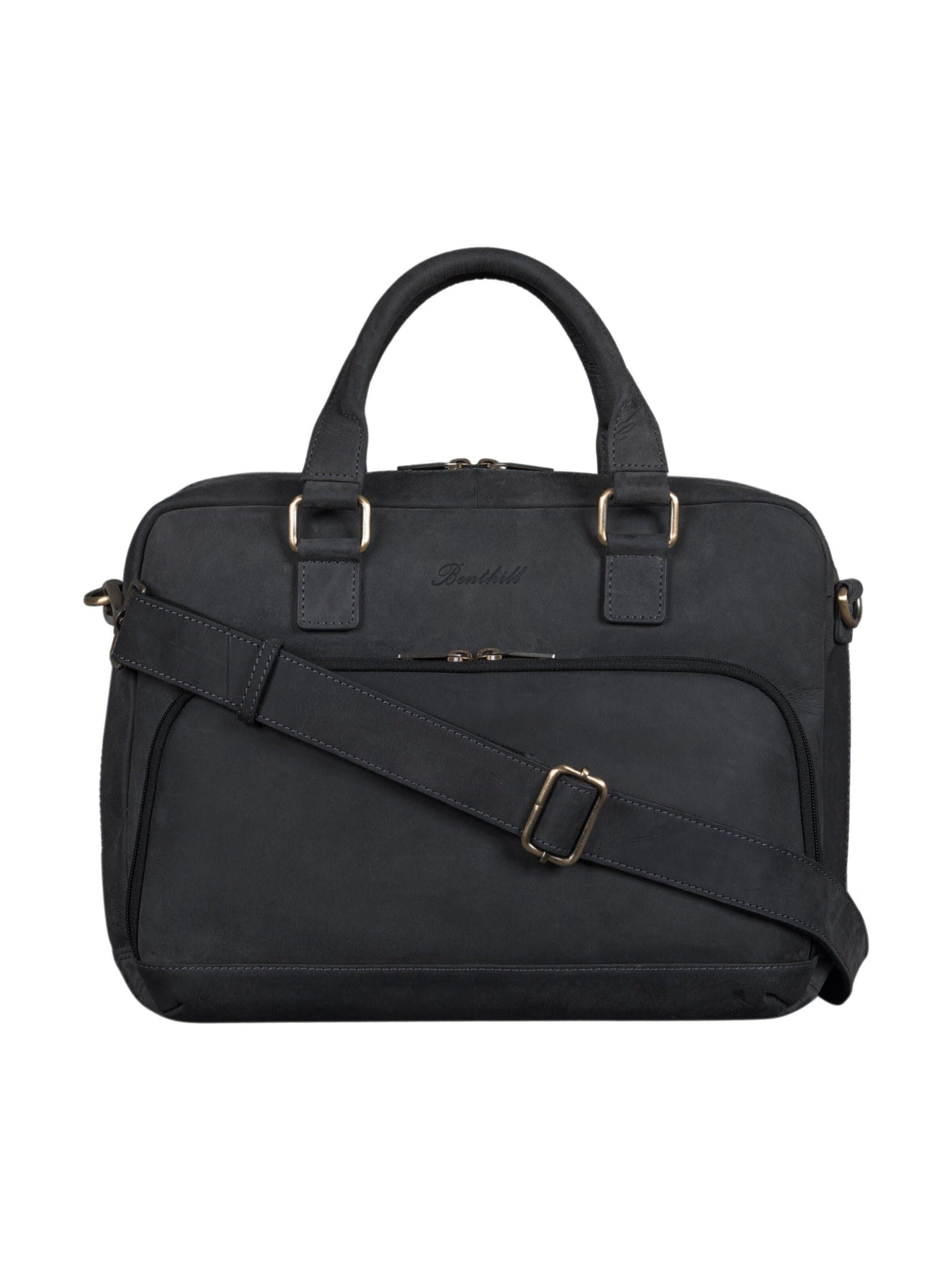 Benthill Briefcase in Black: front