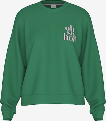 Sweat-shirt ' Serie Cozy Nights ' Mey en vert : devant