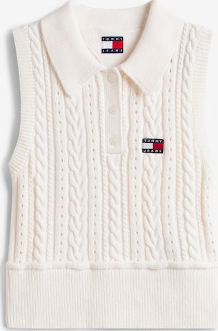 Tommy JeansTop s naramenicama - bijela boja: prednji dio