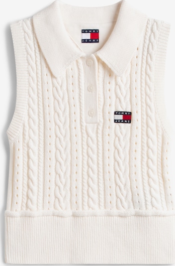 Top brodat Tommy Jeans pe albastru închis / roșu / alb, Vizualizare produs