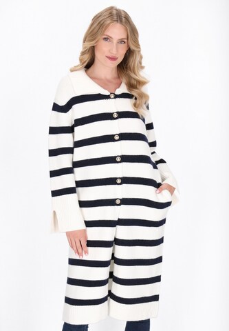DreiMaster Maritim Gebreid vest in Wit