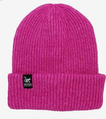 Surf Monkey Mütze in Pink: Vorderseite