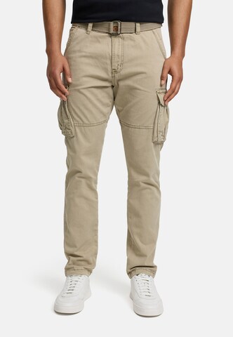 Regular Pantalon cargo 'INPascan' INDICODE JEANS en gris : devant