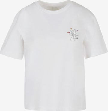 Merchcode Shirt 'Bloom Baby, Bloom' in Wit: voorkant