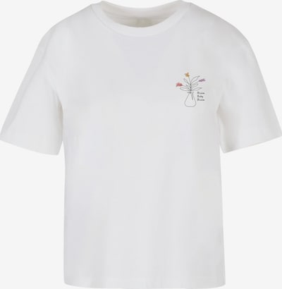 Merchcode Shirt 'Bloom Baby, Bloom' in de kleur Lila / Lichtroze / Zwart / Wit, Productweergave