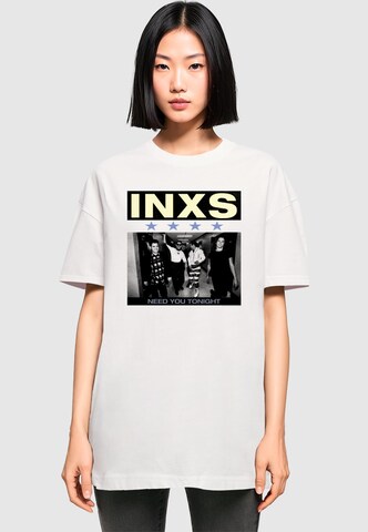 Maglia extra large 'INXS - Need You Tonight' di Merchcode in bianco: frontale