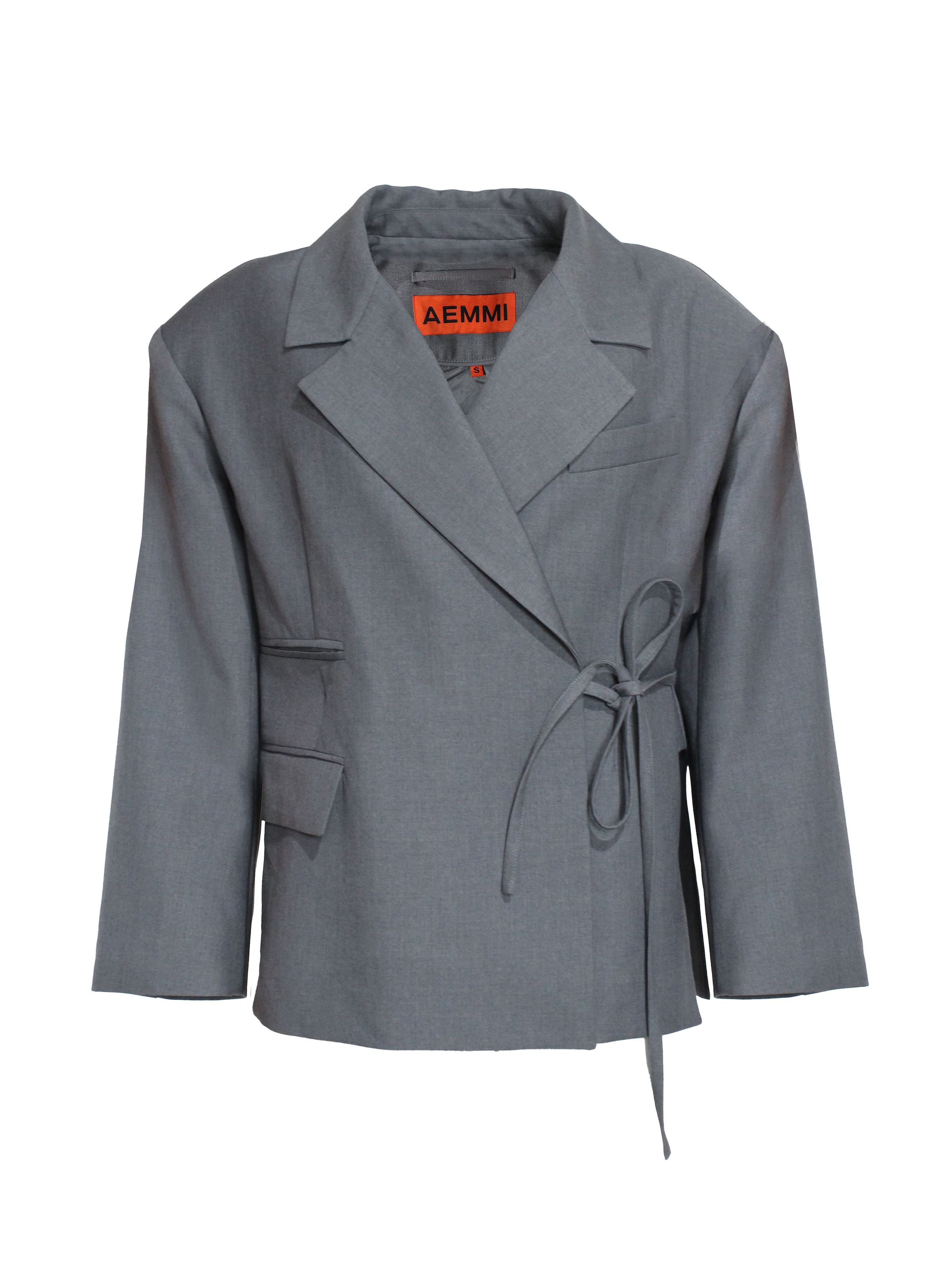 AEMMI Blazer 'WRAP OVERSIZED BLAZER' in Grey: front