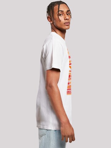 T-Shirt 'Guns And Roses Christmas' F4NT4STIC en blanc