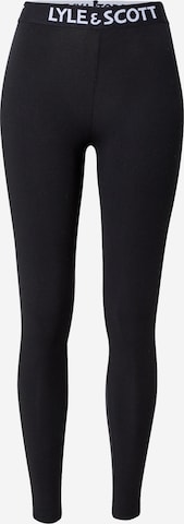 Skinny Leggings de la Lyle & Scott pe negru: față