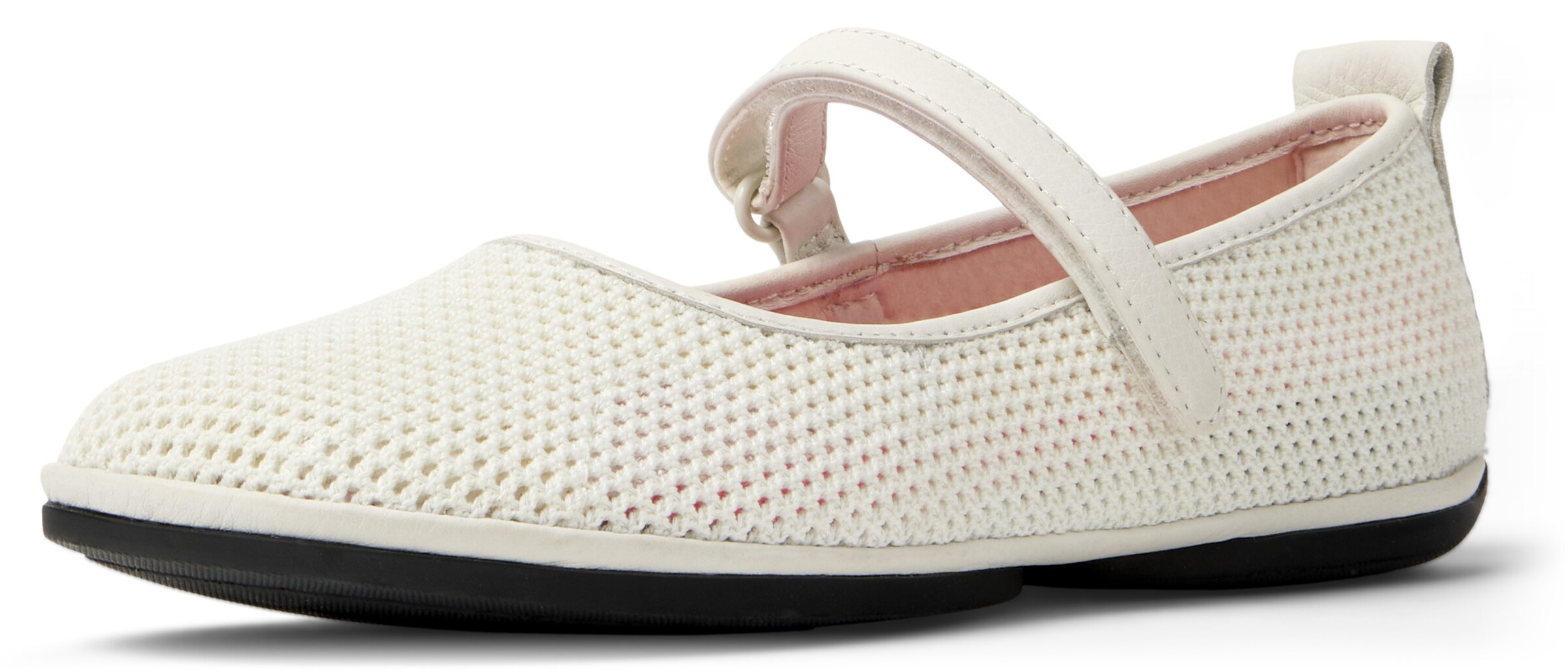 CAMPER Ballerina met riempjes ' Right Nina ' in Wit: voorkant
