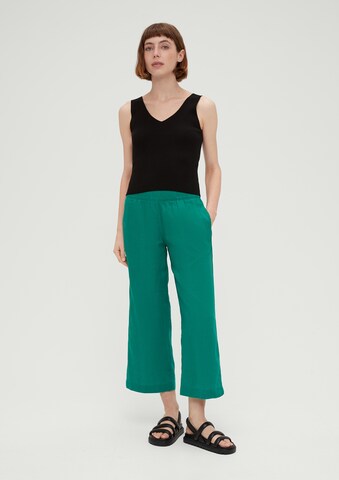 Wide Leg Pantalon s.Oliver en vert