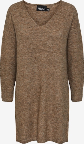 PIECES Strikkjole 'Juliana' i brun: forside