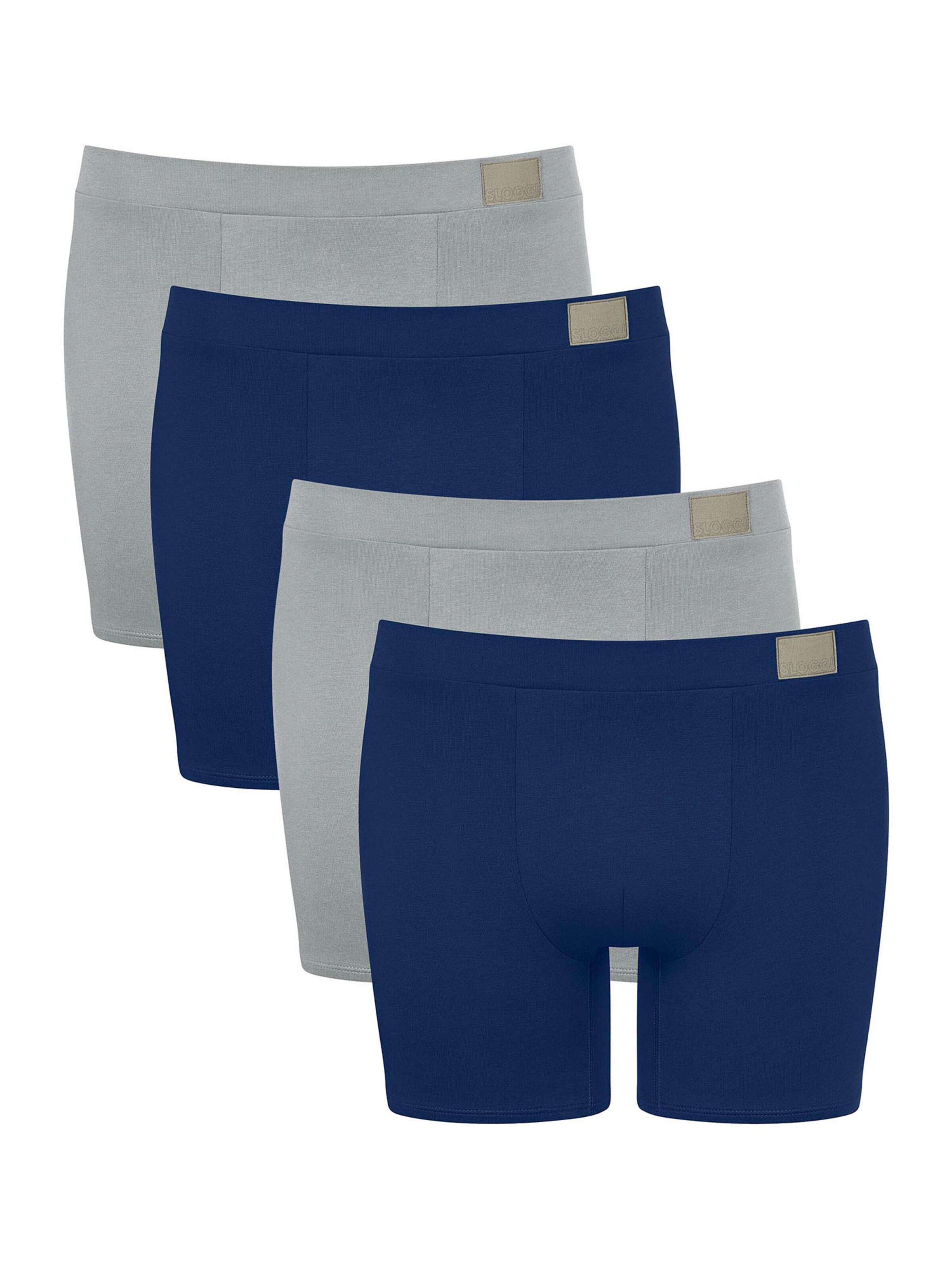 SLOGGI Boxer shorts 'GO Natural' in Marine blue / Grey, Item view
