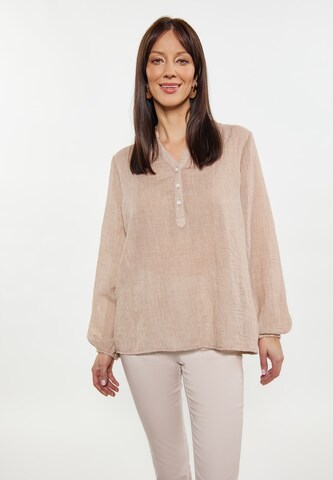 usha WHITE LABEL Blouse in Beige: voorkant