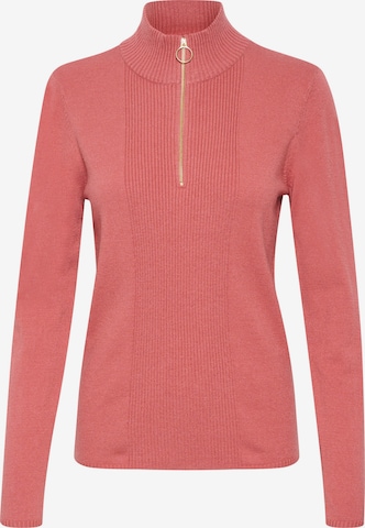 Cream Sweater 'Dela' in Pink: front