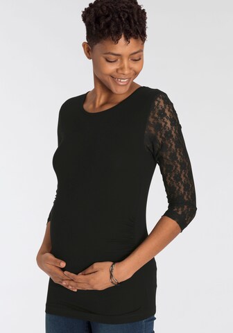 Neun Monate Shirt in Schwarz: Vorderseite