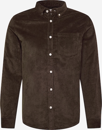 Redefined Rebel - Camisa 'Sean' em castanho: frente