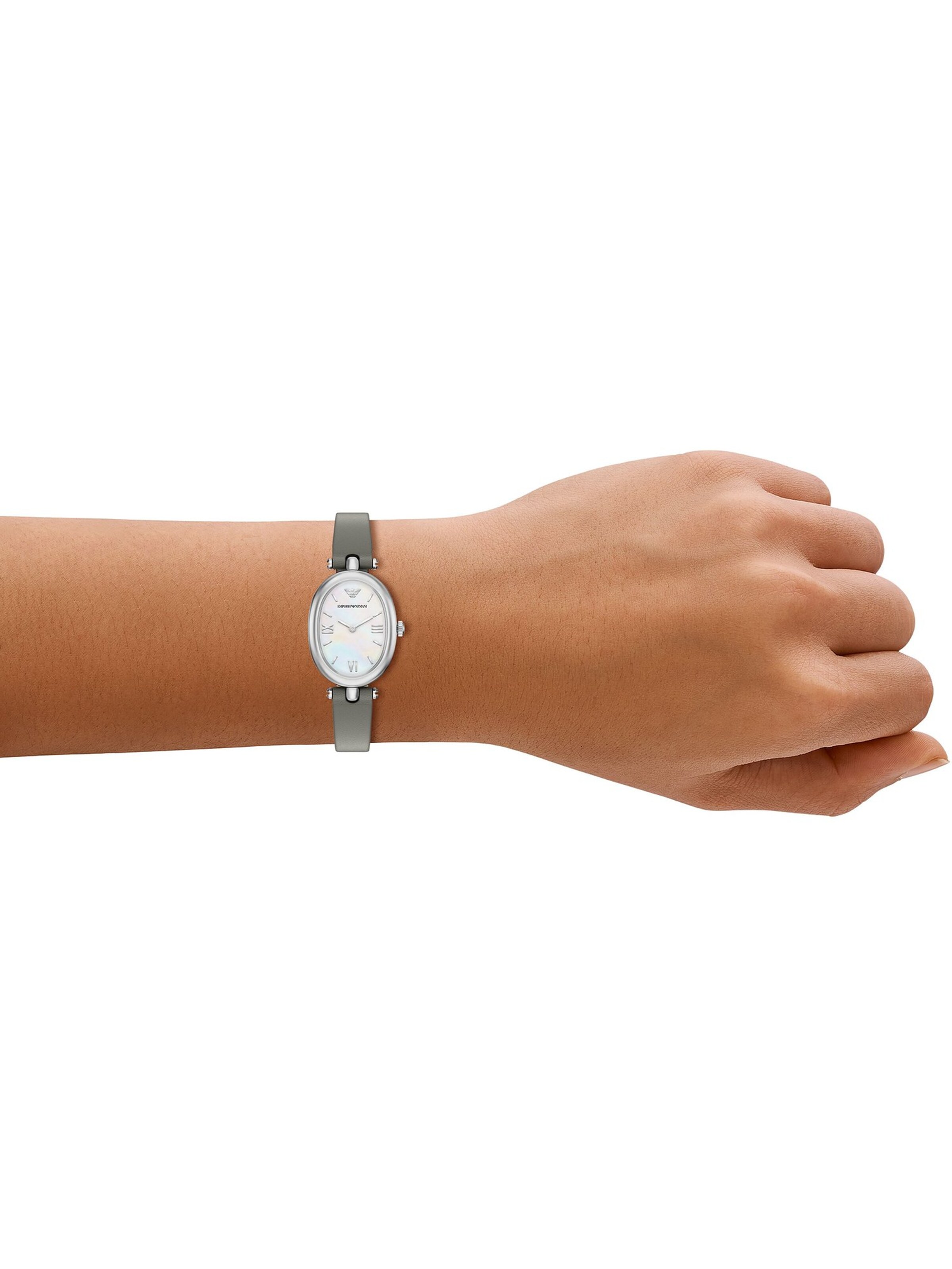 Emporio Armani Analoguhr in Grau: Vorderseite