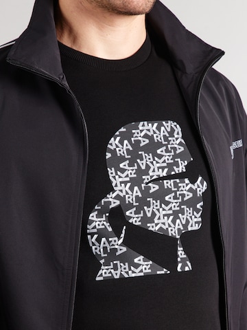 juoda Karl Lagerfeld Megztinis be užsegimo