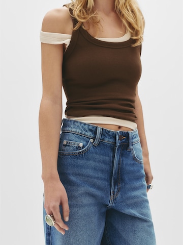 Pull&Bear Loosefit Džíny – modrá