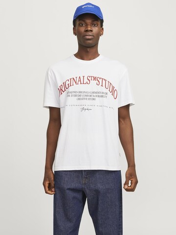 T-Shirt JACK & JONES en blanc : devant