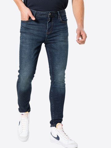 Coupe slim Jean Superdry en bleu : devant