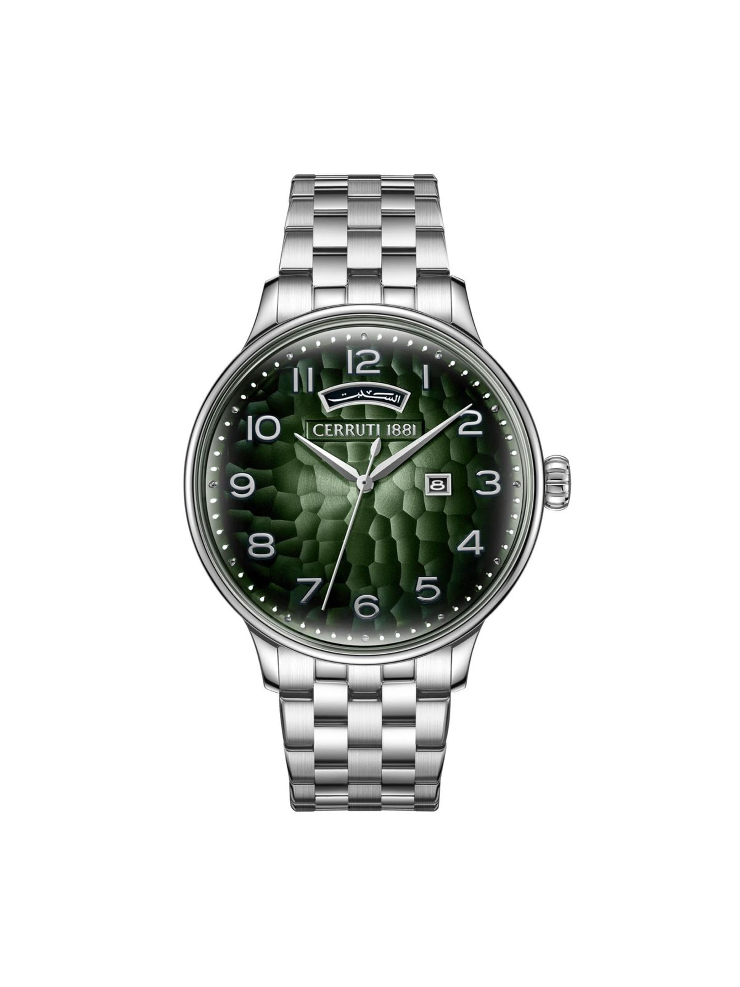 CERRUTI 1881 Analoguhr 'Date watch Dervio'‌‌‌‌ in Silber: Vorderseite
