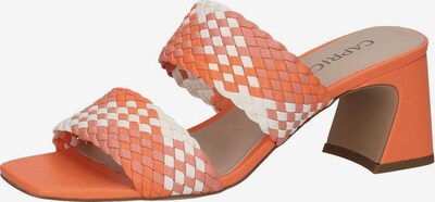 CAPRICE Muiltjes in de kleur Oranje / Wit, Productweergave