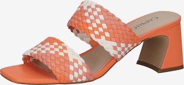 CAPRICE Mules in Orange: front