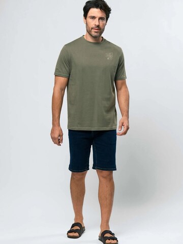 MCS Regular Fit T-Shirt 'Nigel ' in Grün
