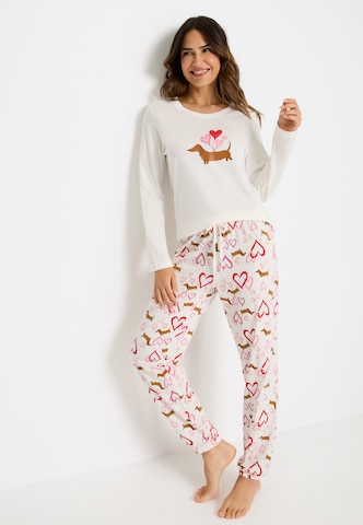 VIVANCE Piżama w kolorze biały