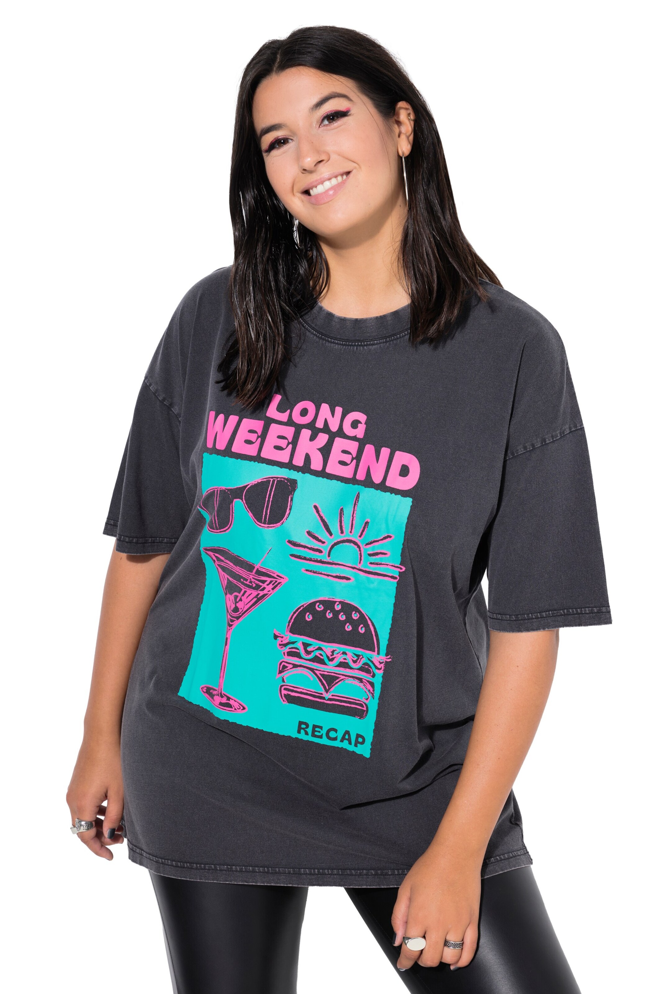 Studio Untold Oversized Shirt in Grey: front