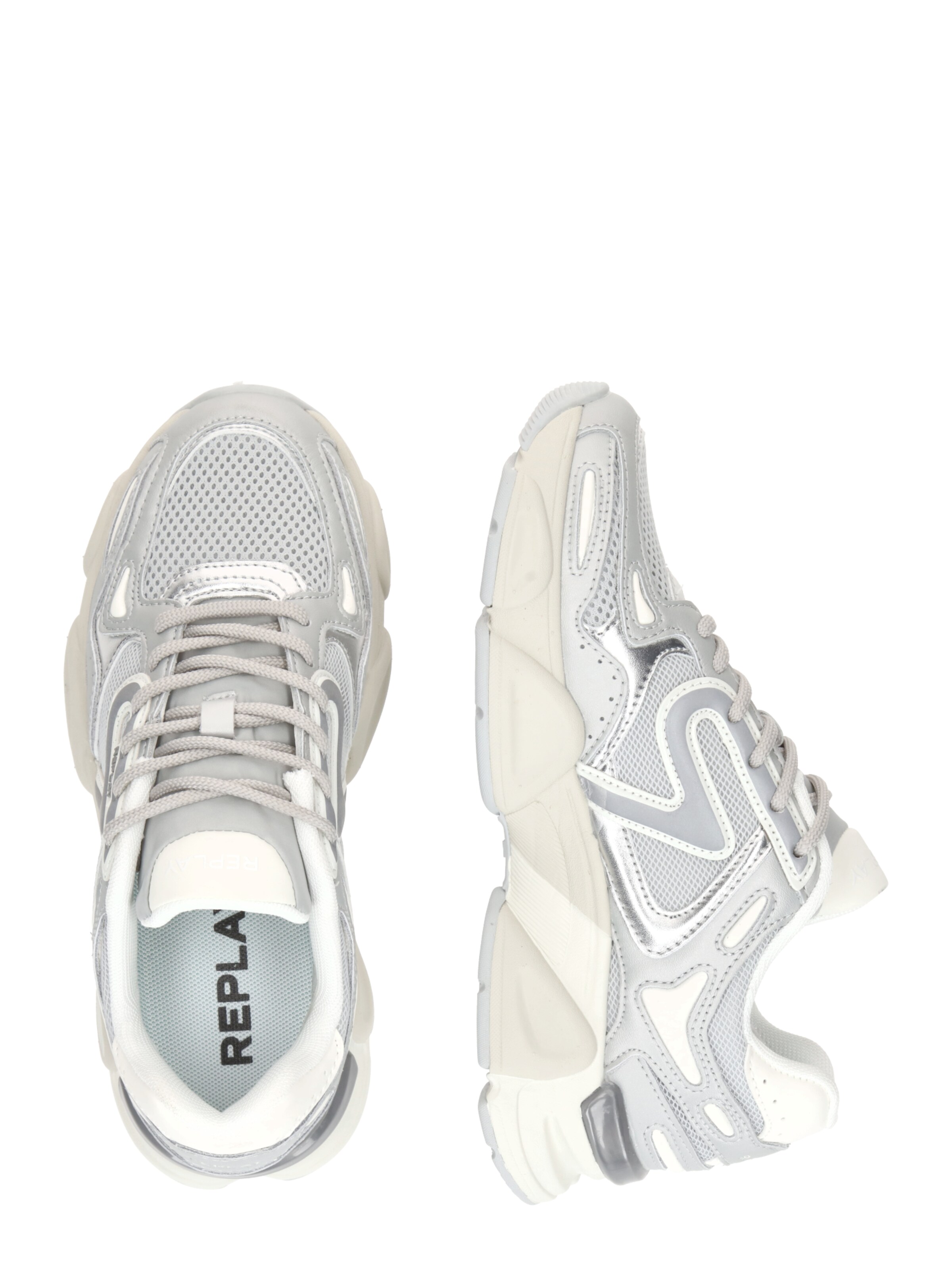 REPLAY Ниски маратонки в сребърно