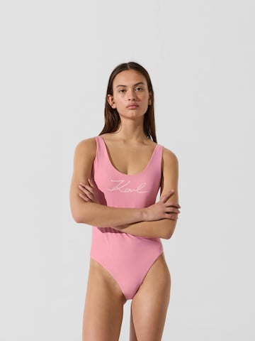 Karl Lagerfeld Badedragt i pink: forside