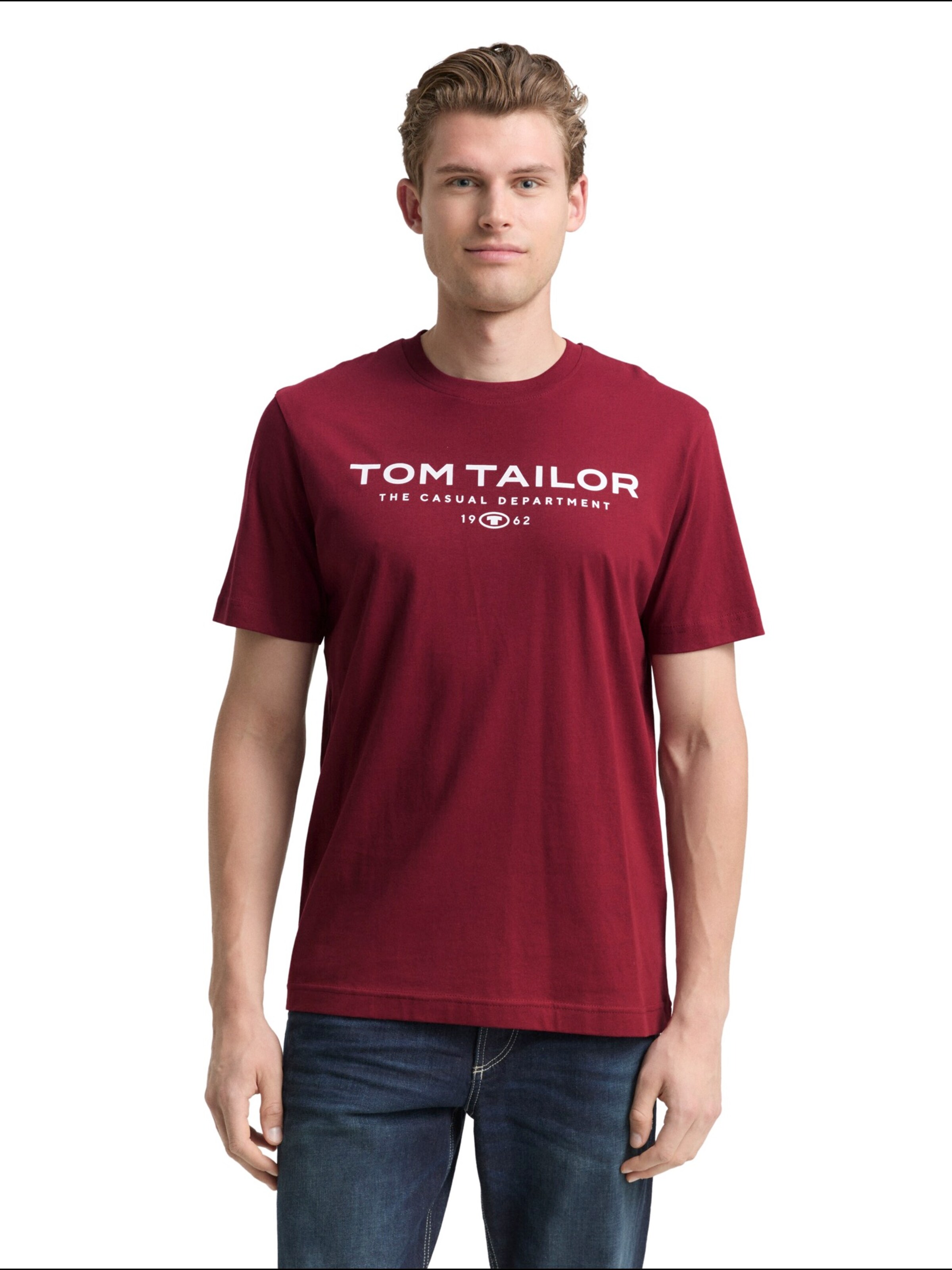 TOM TAILOR Μπλουζάκι σε κόκκινο: μπροστά