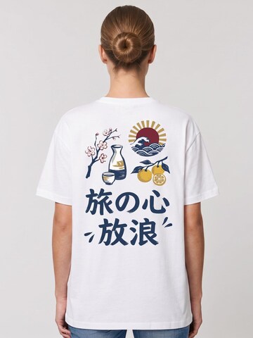 RoamLikeSummer Shirt 'Spirit Of Japan' in White: front