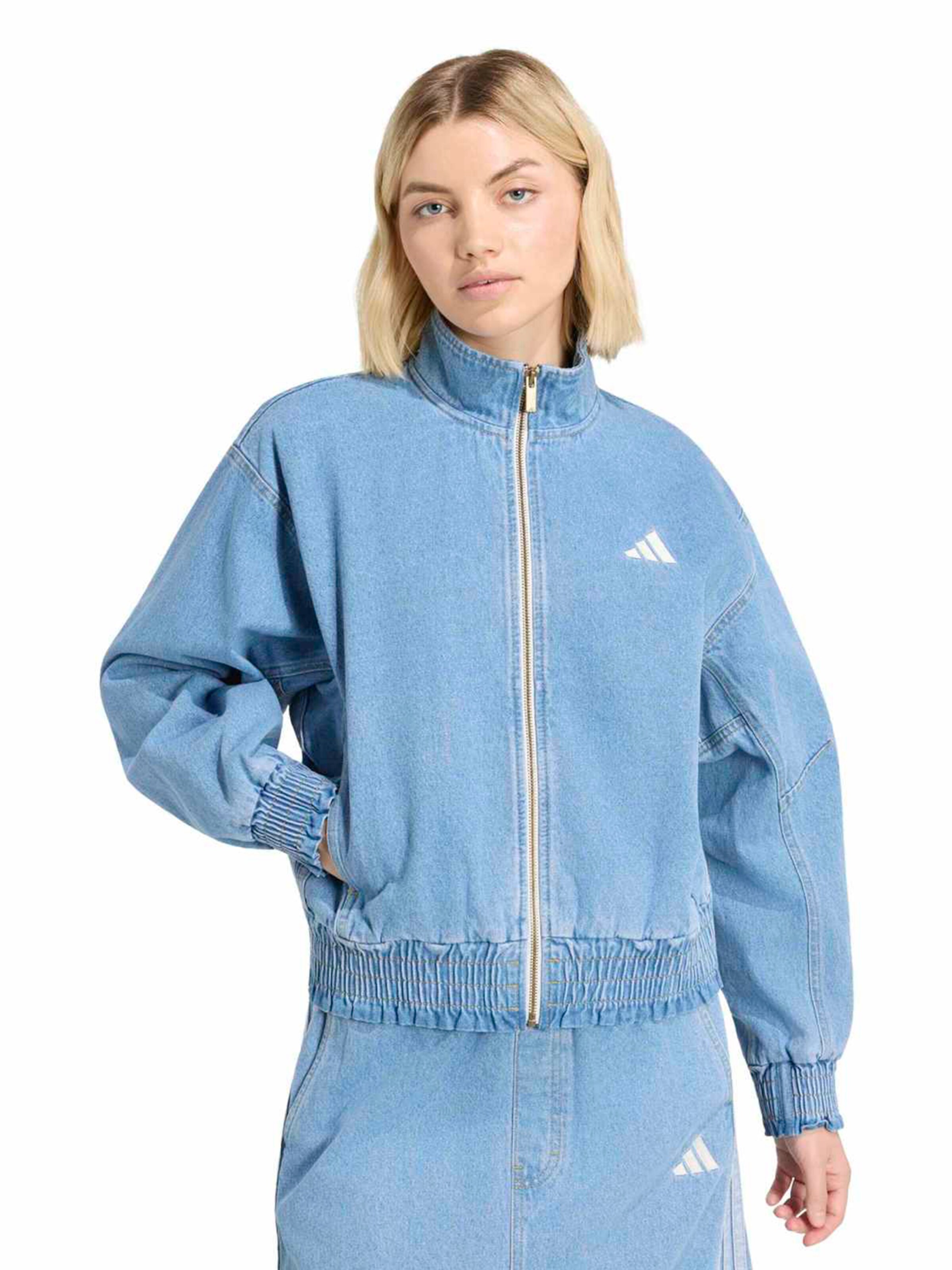 Jachetă de trening de la ADIDAS SPORTSWEAR pe albastru: față