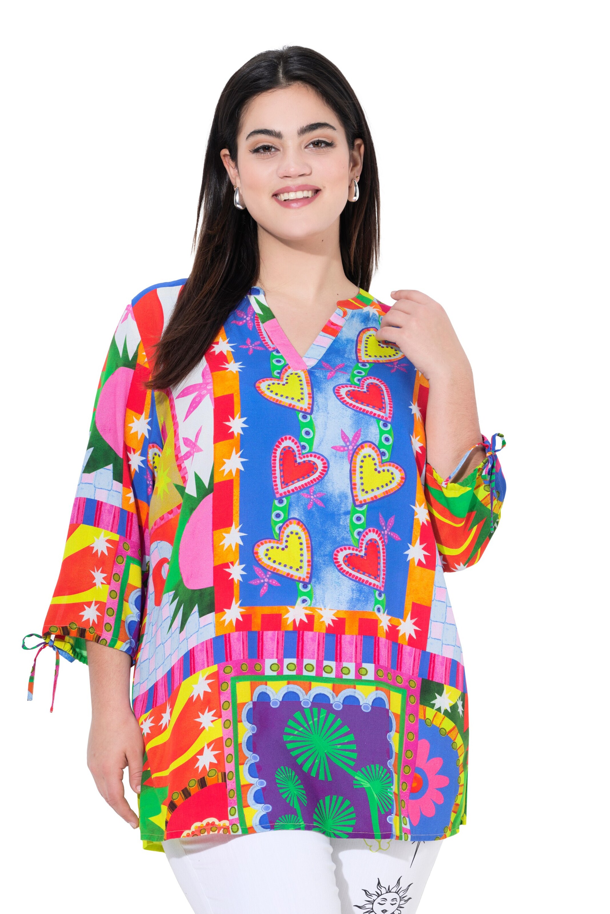 Angel of Style Bluse in Mischfarben: Vorderseite