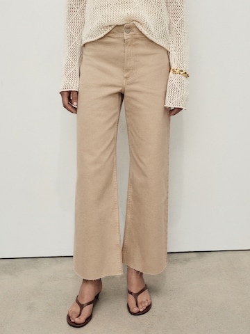 MANGO Loose fit Jeans 'CATHERIN' in Beige: front