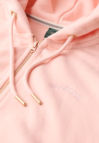 Giacca di felpa 'Essential' di Superdry in rosa