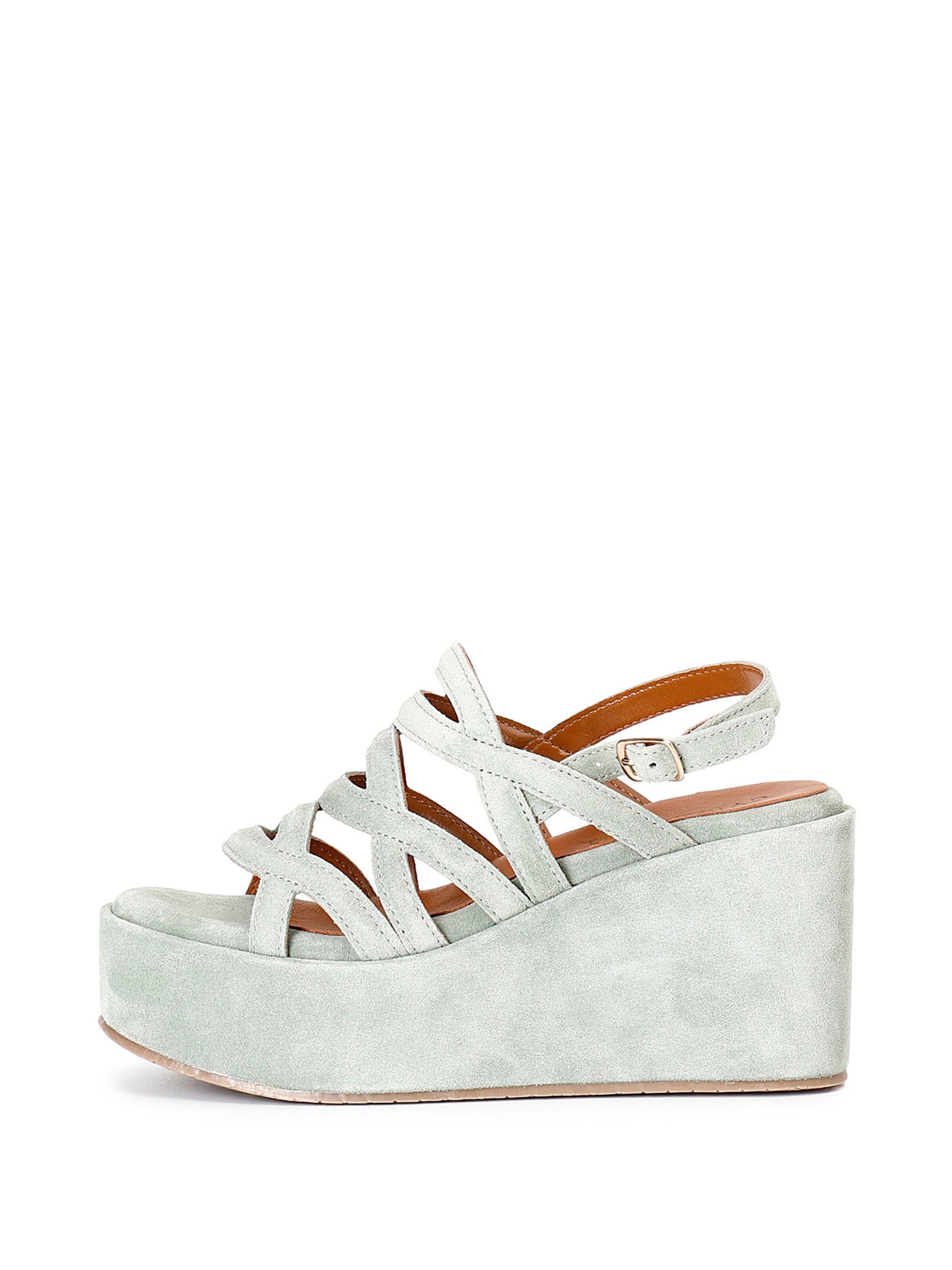 Sandalo di CAFè NOIR in verde: frontale