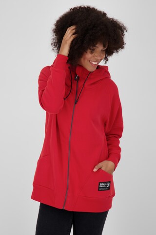 Alife and Kickin Zip-Up Hoodie 'MariaAK' in Red: front