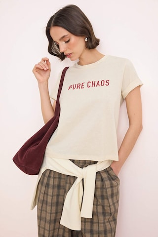 Tricou de la Trendyol pe bej: față