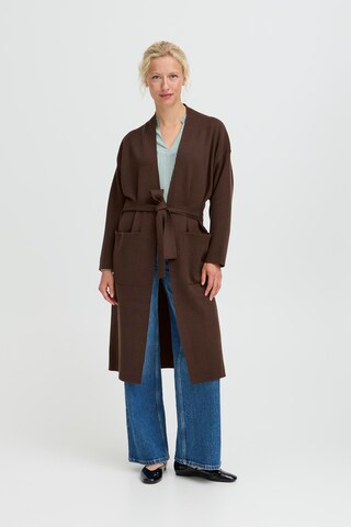 b.young Gebreid vest 'BYMIRAN' in Bruin: voorkant