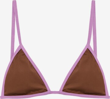 Pull&Bear Triangel Bikinitop in Braun: predná strana