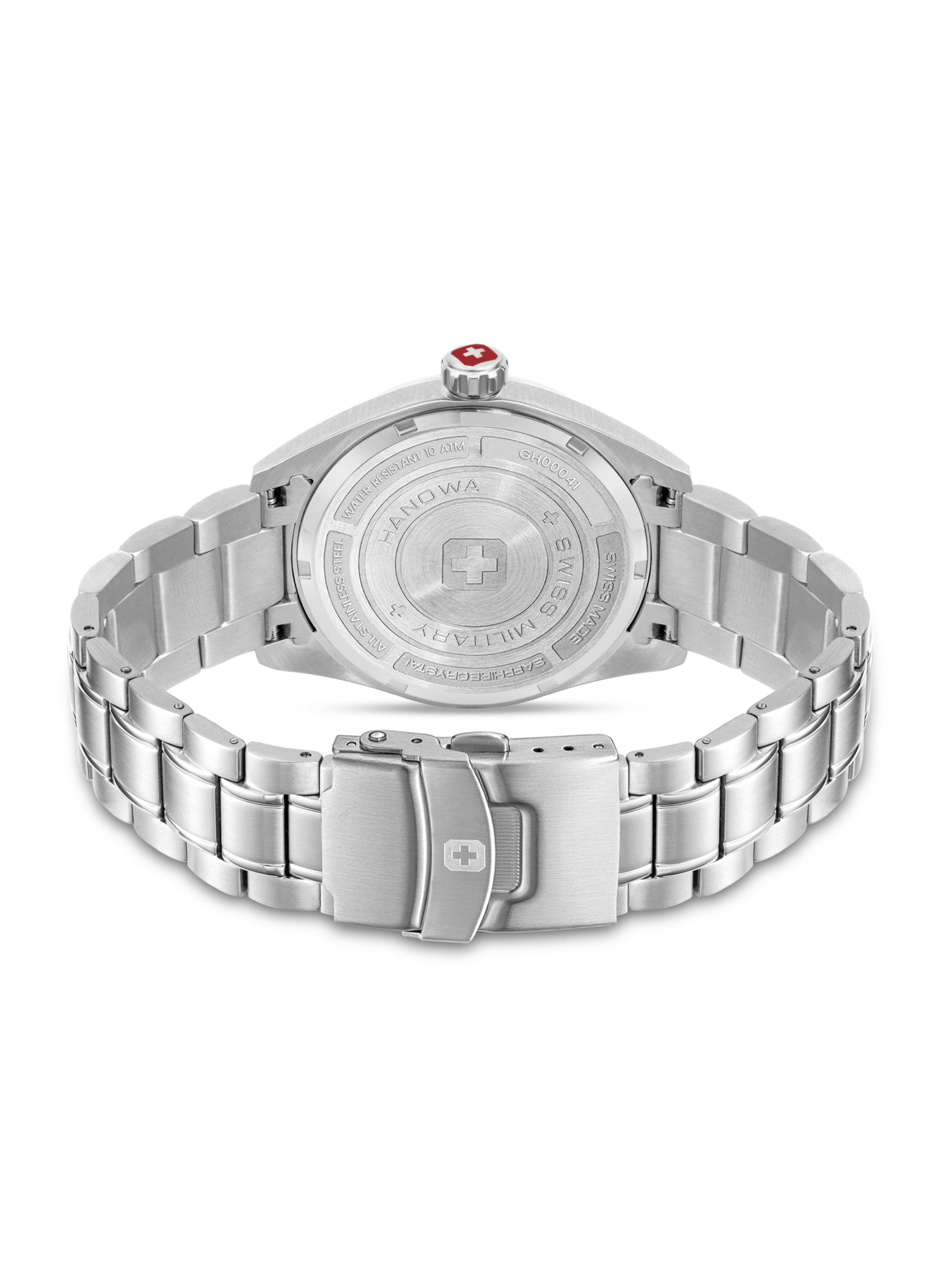 SWISS MILITARY HANOWA Analoog horloge ' PIONEER ' in Zilver