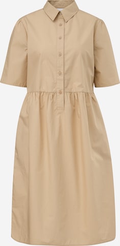 comma casual identity Shirt Dress in Beige: front