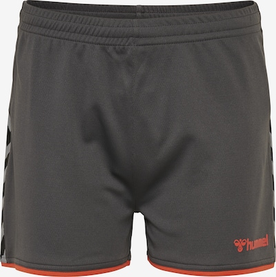 Hummel Sportshorts 'Poly' in graumeliert / rot / schwarz, Produktansicht